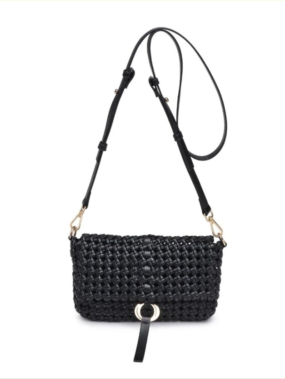 Moda Luxe Camilla Crossbody bag purse Black And Gold